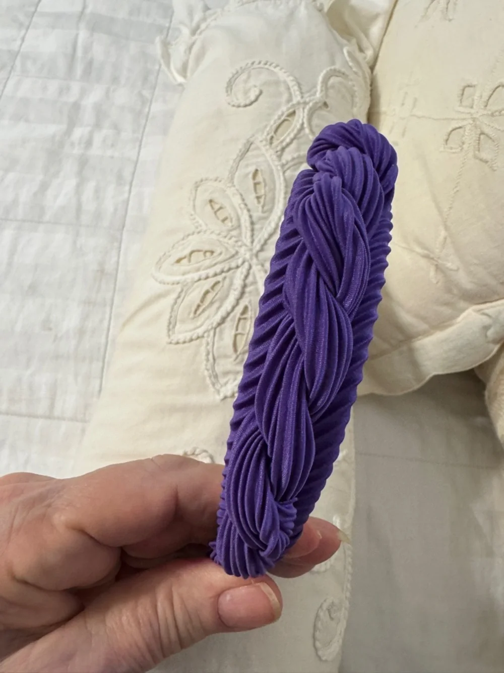 Purple Braided Fabric Headband - Women